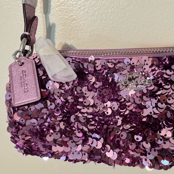 NWOT Coach Nolita Barrel Bag Lilac Sequins - Picture 5 of 8